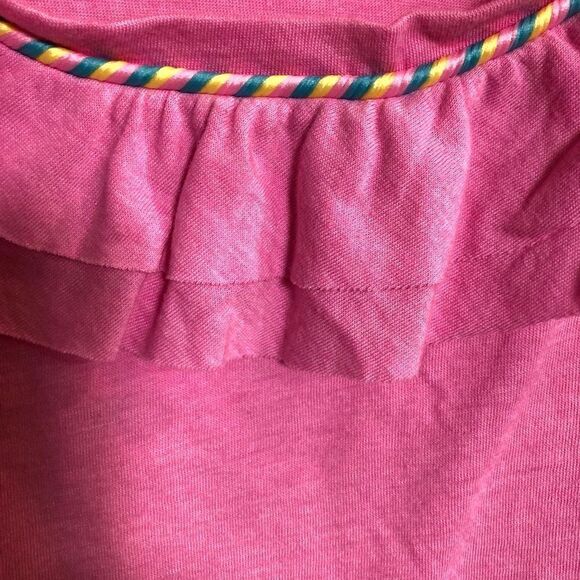 MAURICES - NWOT - L Sz L Double Flounce-Neck Blouson Tank w/Racer Back in Pink🩷 - Picture 5 of 12